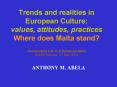 Trends and realities in European Culture: values, attitudes, practices Where does Malta stand? Consecrated Life in A European Malta KSMR Seminar, 31 May 2004 PowerPoint PPT Presentation
