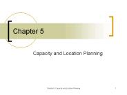 Capacity and Location Planning