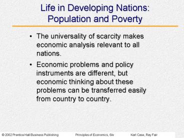 Life in Developing Nations: Population and Poverty
