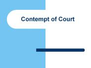 Contempt of Court