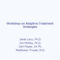 Workshop on Adaptive Treatment Strategies PowerPoint PPT Presentation