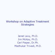 Workshop on Adaptive Treatment Strategies