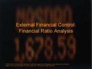 External Financial Control: Financial Ratio Analysis