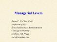 Managerial Levers PowerPoint PPT Presentation