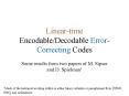 Linear-time Encodable/Decodable Error-Correcting Codes PowerPoint PPT Presentation