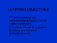 LEARNING OBJECTIVES PowerPoint PPT Presentation