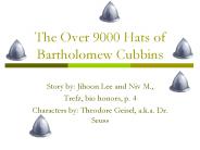 The Over 9000 Hats of Bartholomew Cubbins