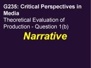 G235: Critical Perspectives in Media