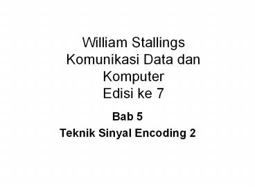 William Stallings Komunikasi Data dan Komputer Edisi ke 7