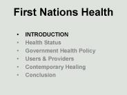 First Nations Health