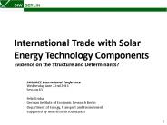 Renewable Energy, Technology Transfer and International Trade