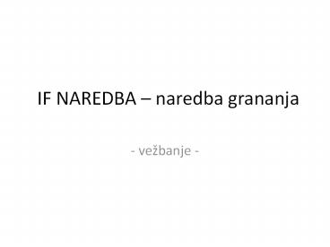 IF NAREDBA 