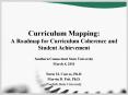 Curriculum Mapping: A Roadmap for Curriculum Coherence and Student Achievement PowerPoint PPT Presentation