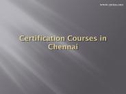 Looking IT Courses in Chennai