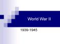 World War II PowerPoint PPT Presentation