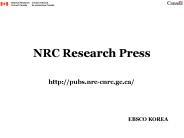 NRC Research Press