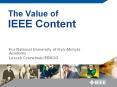 The Value of IEEE Content PowerPoint PPT Presentation