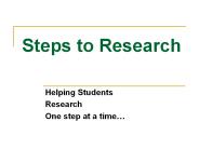 Steps to Research