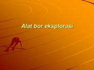 Alat bor eksplorasi