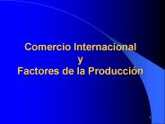 Comercio Internacional y Factores de la Producci