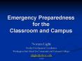 Emergency Preparedness for the Classroom and Campus PowerPoint PPT Presentation