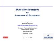 Multi-Site Strategies for Intranets