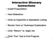 Interactive Glossary Instructions