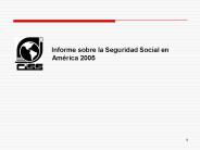Informe sobre la Seguridad Social en Am