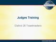 Judges Training PowerPoint PPT Presentation