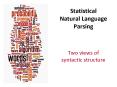 Statistical Natural Language Parsing PowerPoint PPT Presentation