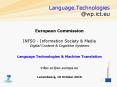 Language.Technologies @wp.ict.eu PowerPoint PPT Presentation