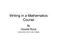 Writing in a Mathematics Course PowerPoint PPT Presentation