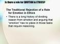 Is there a role for EMOTION in ETHICS? PowerPoint PPT Presentation