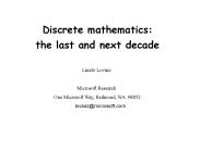Discrete mathematics: