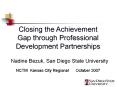 Closing the Achievement Gap through Professional Development Partnerships PowerPoint PPT Presentation