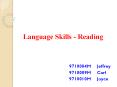 Language Skills - Reading PowerPoint PPT Presentation
