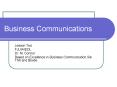 Business Communications PowerPoint PPT Presentation