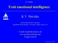 Trait emotional intelligence PowerPoint PPT Presentation