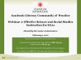 Academic Literacy Community of Practice  Webinar 1: Effective Science and Social Studies Instruction for ELLs Hosted by the Center on Instruction  February 9, 2010 PowerPoint PPT Presentation