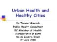 Urban Health and Healthy Cities PowerPoint PPT Presentation