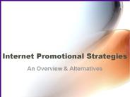Internet Promotional Strategies