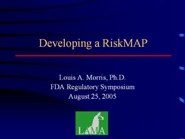 Developing a RiskMAP