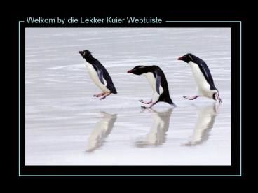 Welkom by die Lekker Kuier Webtuiste