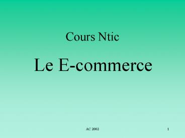 Cours Ntic