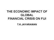 THE ECONOMIC IMPACT OF GLOBAL FINANCIAL CRISIS ON FIJI