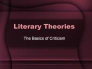 Literary Theories