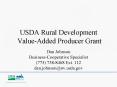 USDA Rural Development Value-Added Producer Grant PowerPoint PPT Presentation