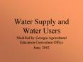 Water Supply and Water Users PowerPoint PPT Presentation