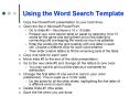 Using the Word Search Template PowerPoint PPT Presentation