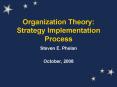 Organization Theory: Strategy Implementation Process PowerPoint PPT Presentation